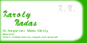 karoly nadas business card